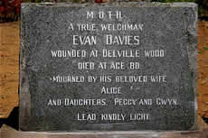 Evan Davies a veteran Moth who survived the Battle of Delville Wood, lies buried in Kaapsehoop cemetery